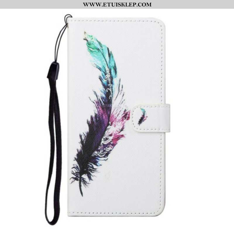 Etui Folio do Samsung Galaxy S21 FE z Łańcuch Pióro Z Smyczą